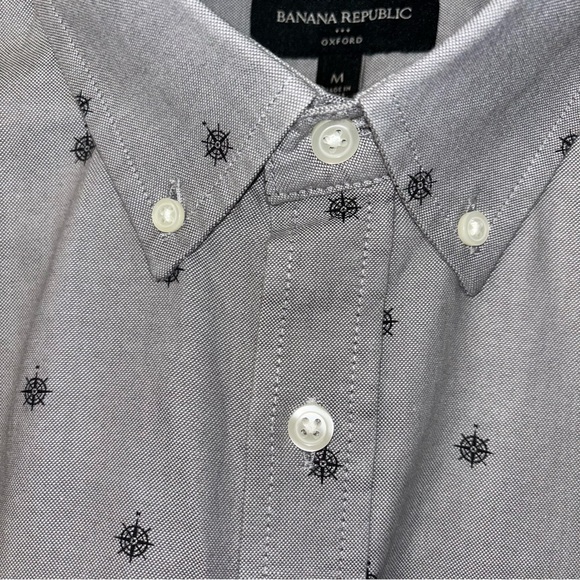 Banana Republic Shirt Men's  UNTUCKED STANDARD FIT Long Sleeve Oxford - Picture 6 of 7